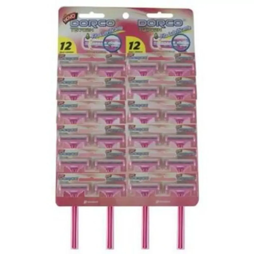 Aparelho De Barbear Twin Rubber Tg702 C/2 2lam Rosa Dorco