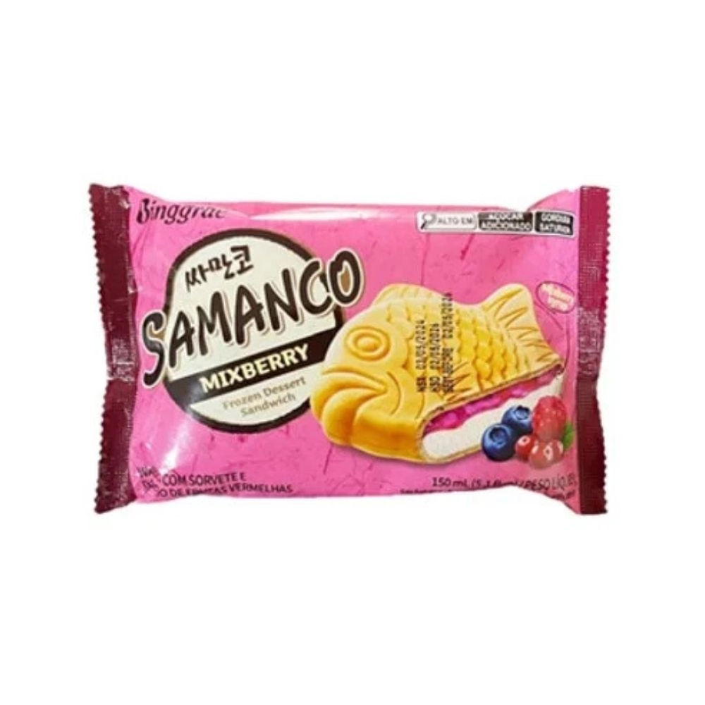 Sorvete Samanco Peixe Mixberry 85g