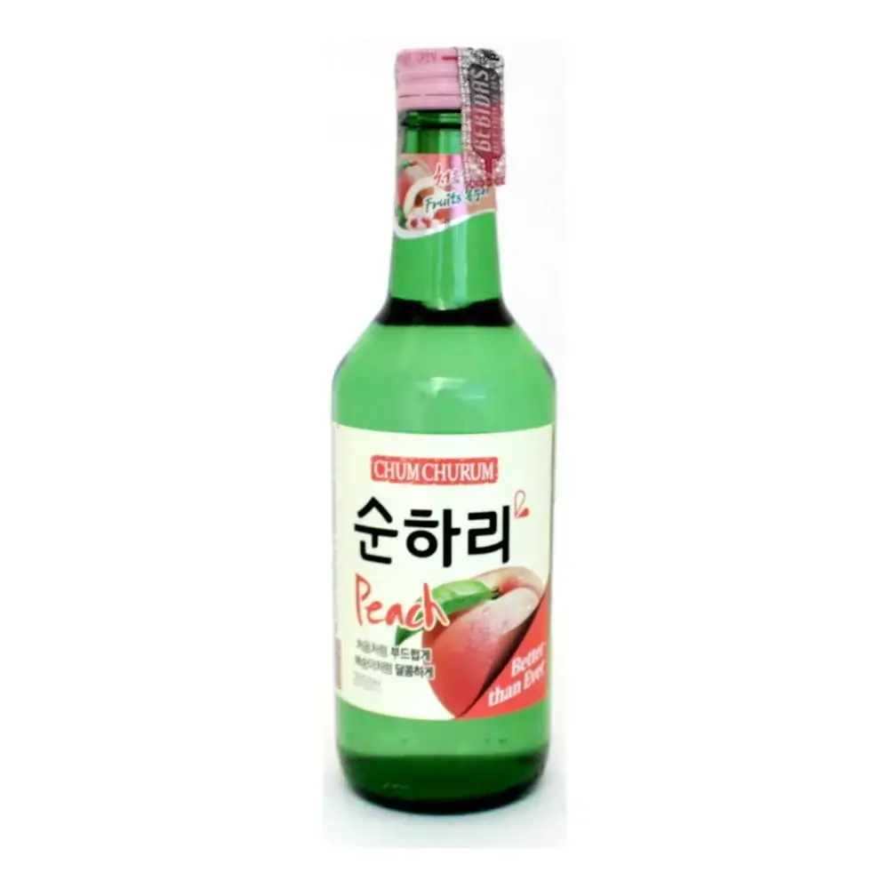 Soju Importado Chum-Churum Lotte Sabor Pêssego - 360mL