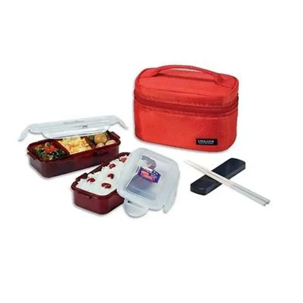 Bolsa Termica Lunch Bag Set Vermelha Com 2 Potes 2gobag