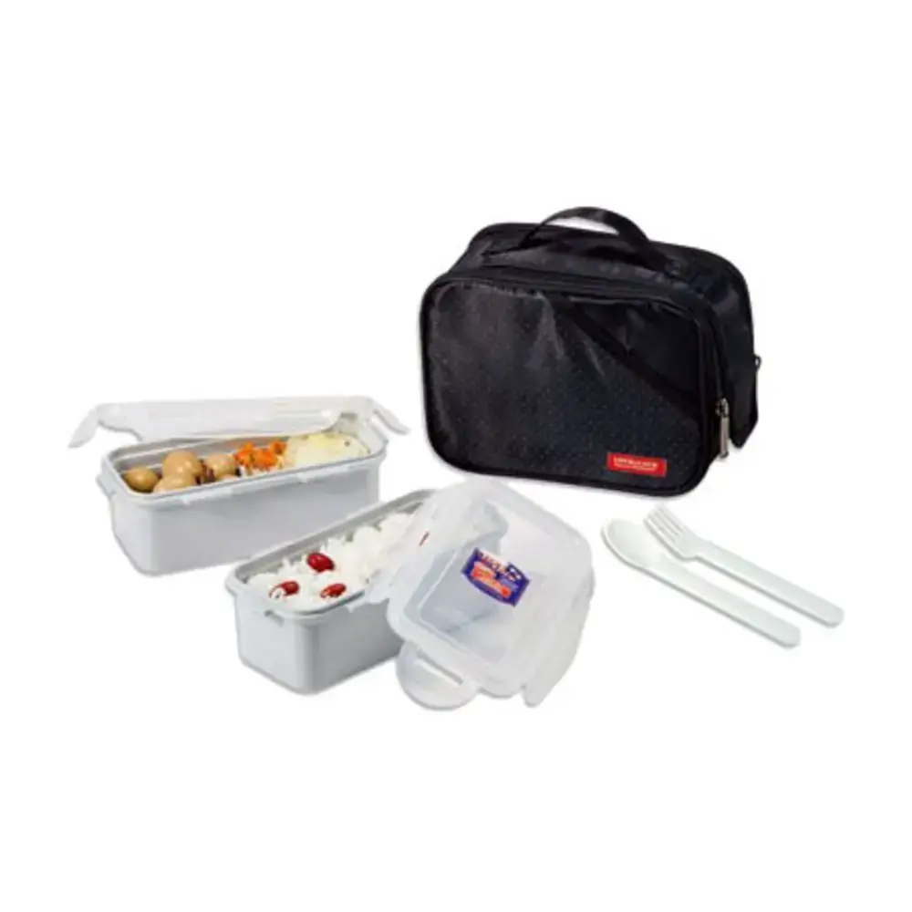 Bolsa Termica Preta Hor Lunch Bag 2 Potes Lock Lock