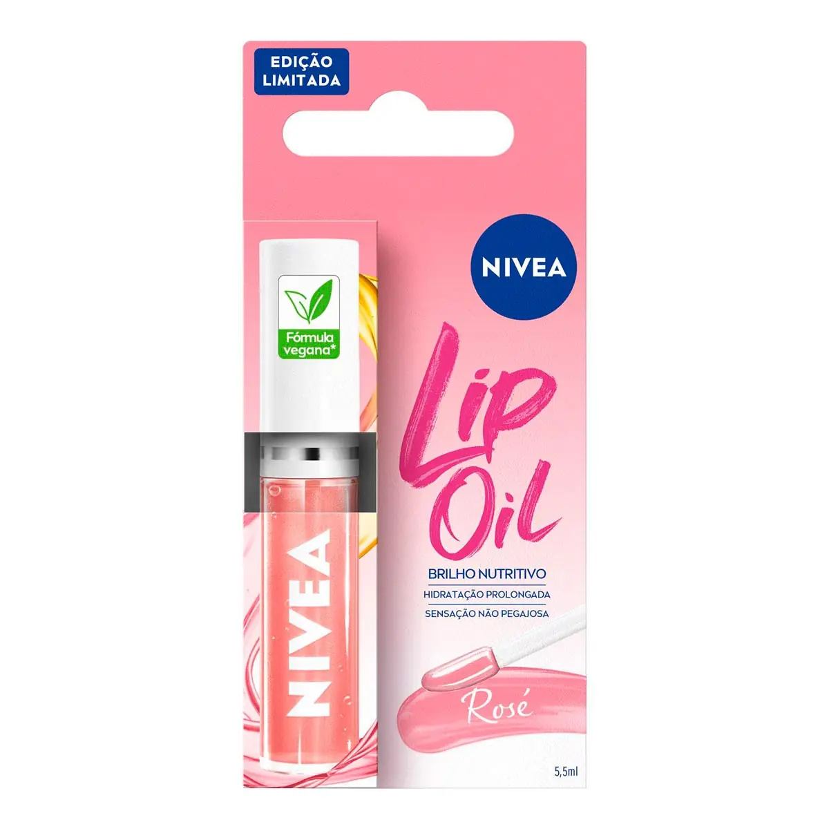 Lip Oil Labial Rosé Nivea Blister 5,5ml
