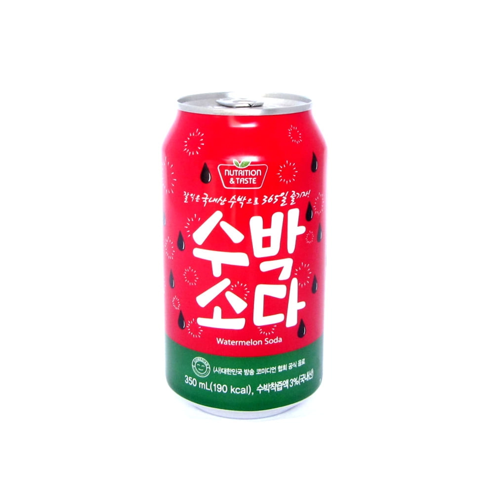 Refrigerante Coreano Sabor Melancia Nutriton & Taste - 350mL
