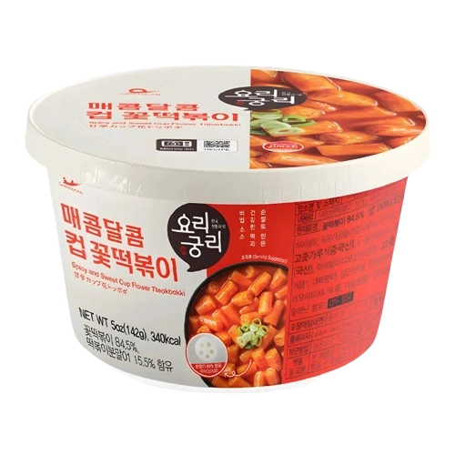 Cup Cheese Flower Tteokbokki Massa Seca De Arroz Com Molho De Queijo 140g