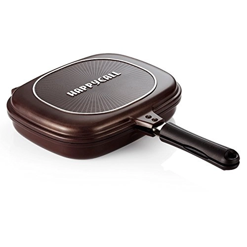 Double Pan Happycall Diamond Jumbo Grill Marrom
