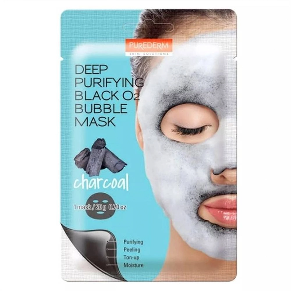 Mascara Facial Purederm Limpeza Profunda Extratos De Carvao 1un
