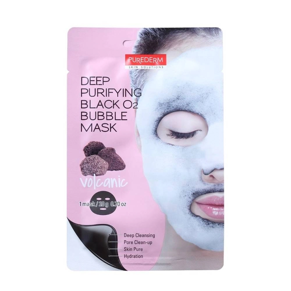 Mascara Facial Purederm Limpeza Profunda Extratos De Pedras Vulcanicas 1un