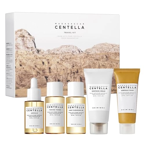 Kit De Viagem De Cuidados Com A Pele Centella Skin1004 Madagascar Com óleo De Limpeza, Espuma De Lim