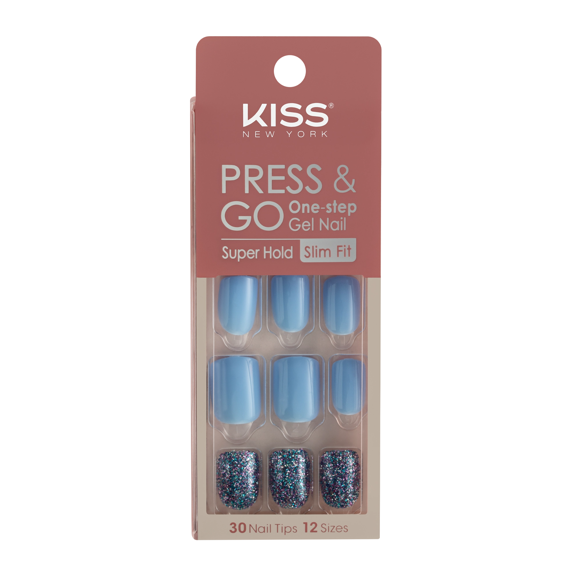 Kiss New York Press Go Hologram Blue