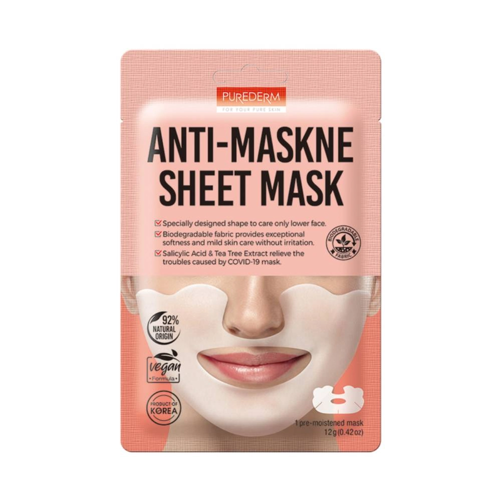 Masc Fac Anti Maskne Sheet 1un Purederm