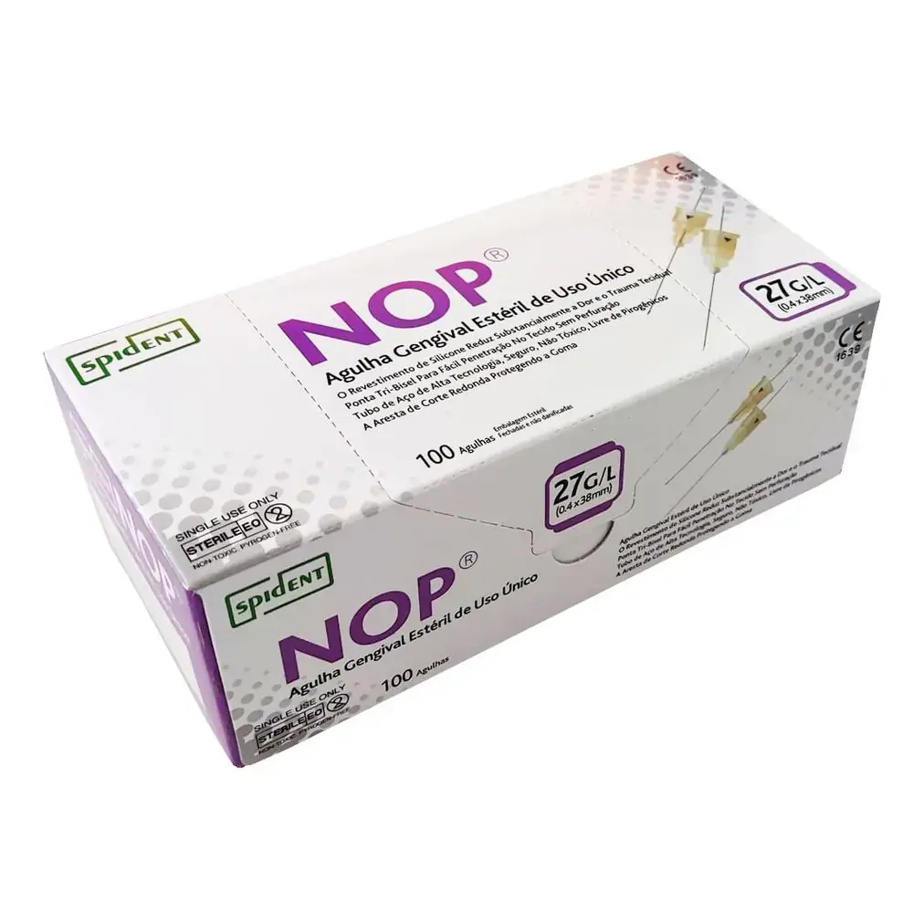 Agulha Gengival Nop 27G 38mm Longa com 100 - Nop