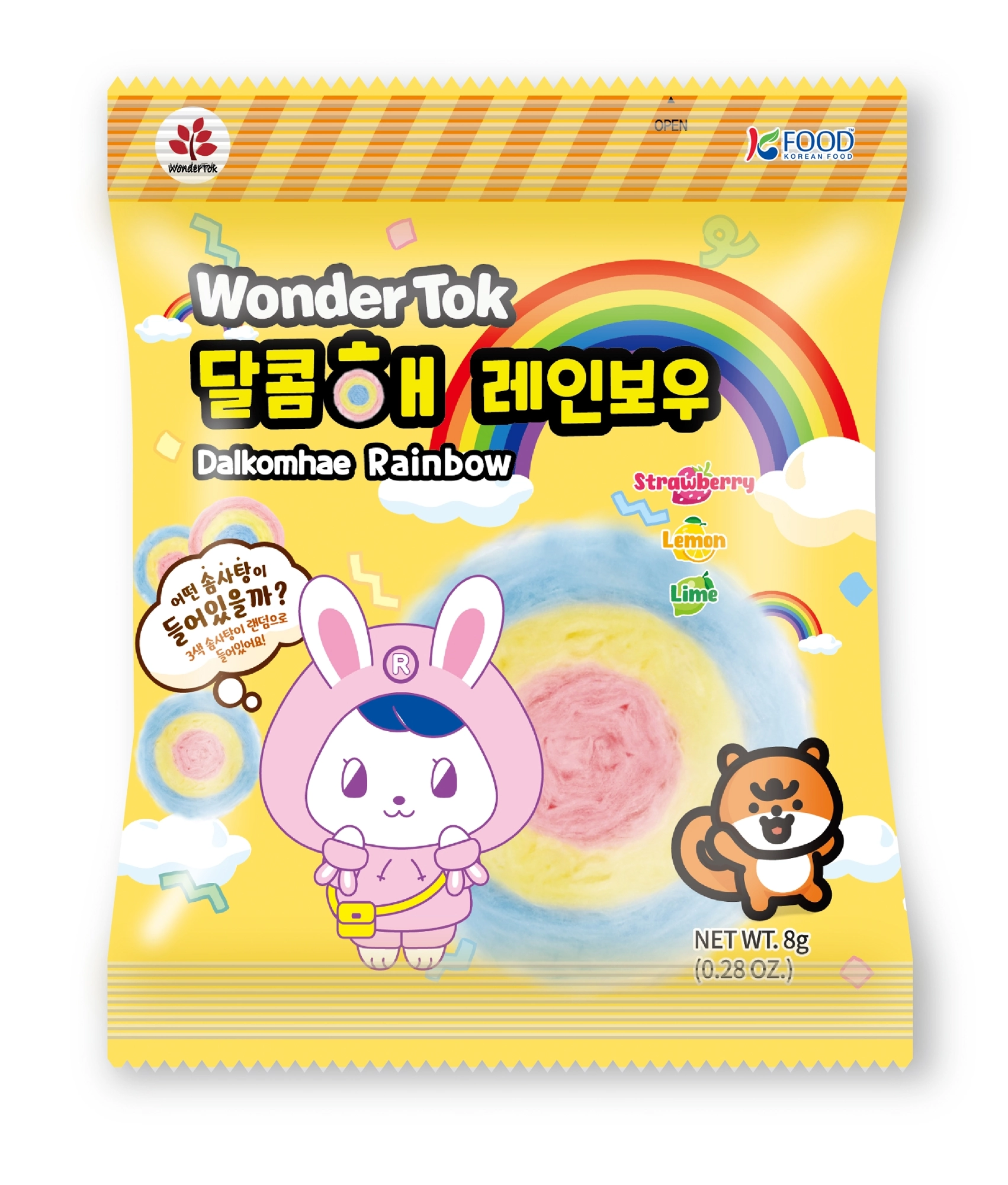 Algodao Doce Wondertok Lim/mor.8gr