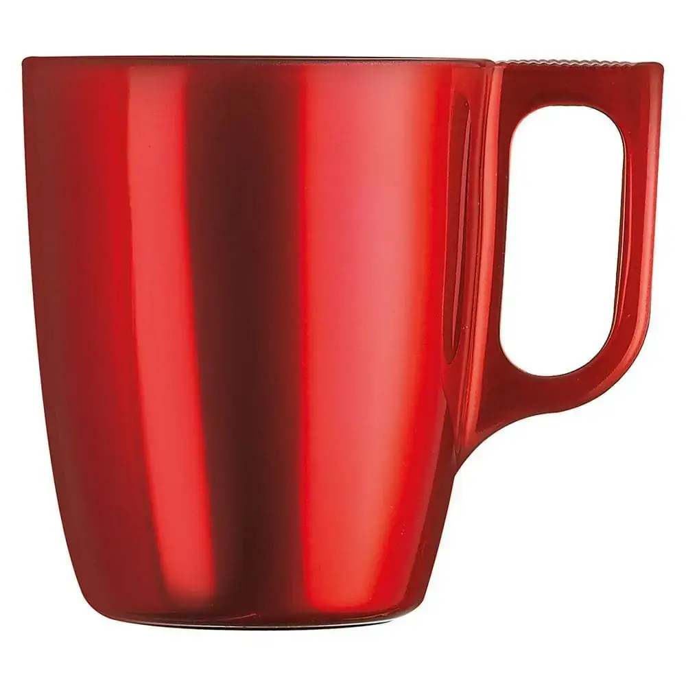 Caneca Vidro Vermelho 250Ml Luminarc Flashy 9X8X8Cm