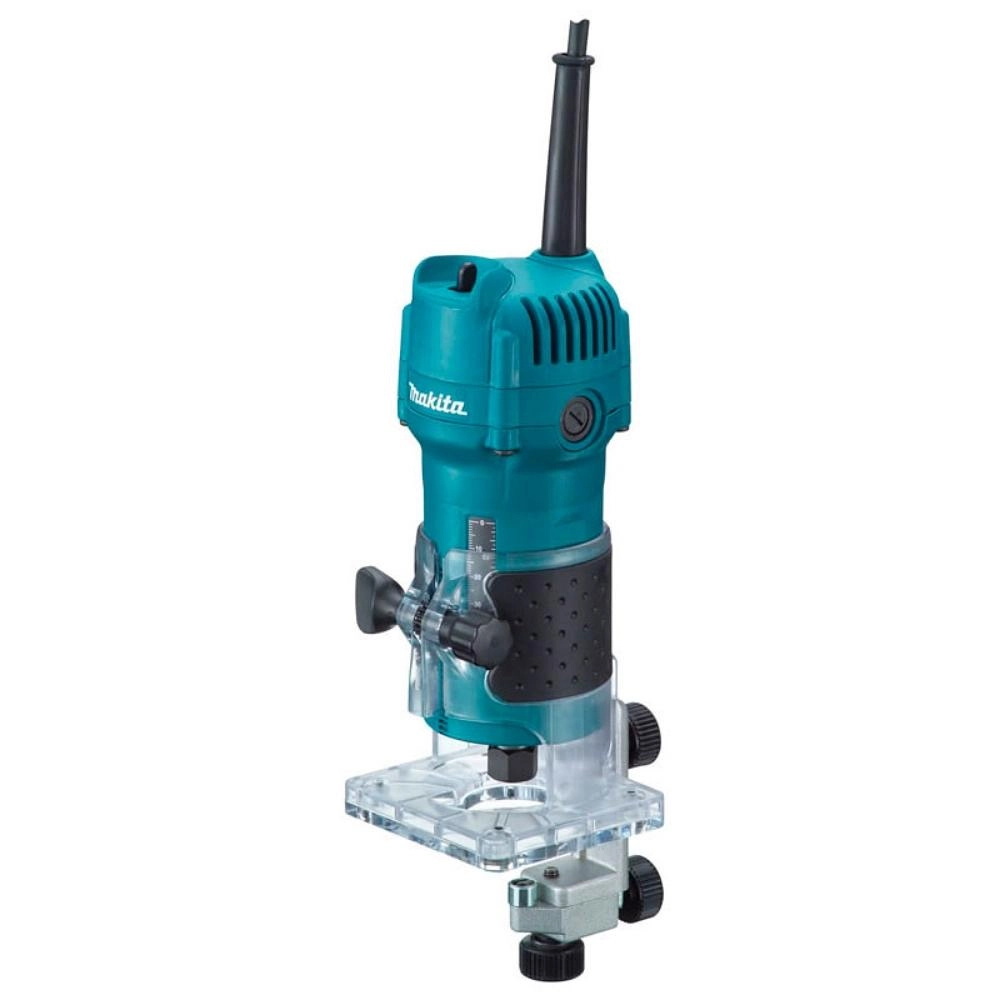 Tupia 6mm Com Base Articulada 530w 30000 Rpm Pinça 6mm Com Cj Guia Chaves E Pinça 3709 220v Makita