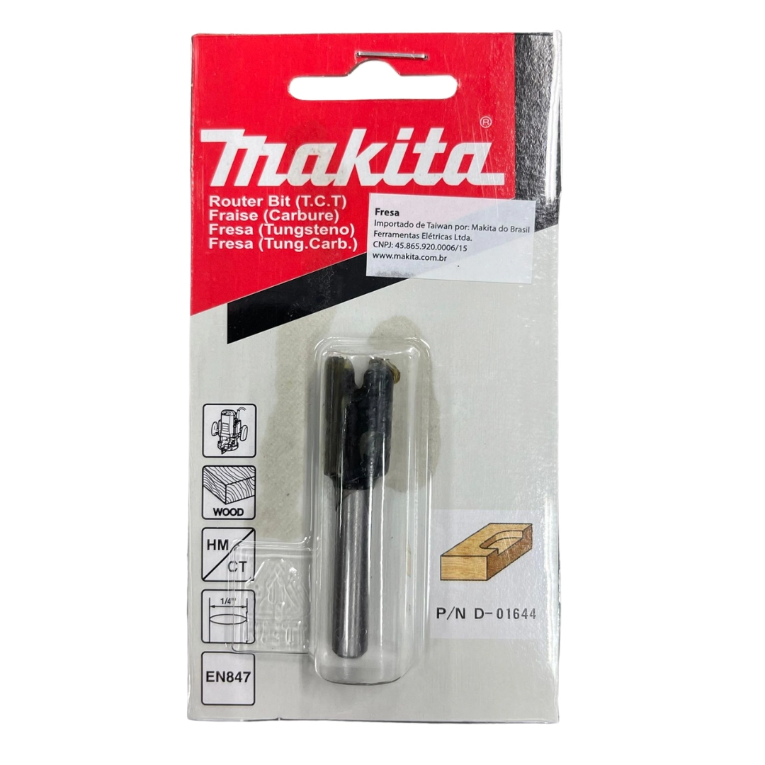 Fresa Para Tupia De Pinça Dupla Para Dobradiça 1/2  Haste 1/4  Makita D-01644