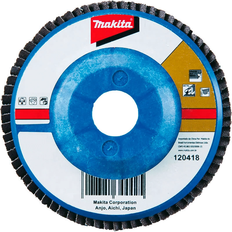 Disco De Lixa Flap 180x22mm Grão 60 Para Metais E Inox Makita D-36435