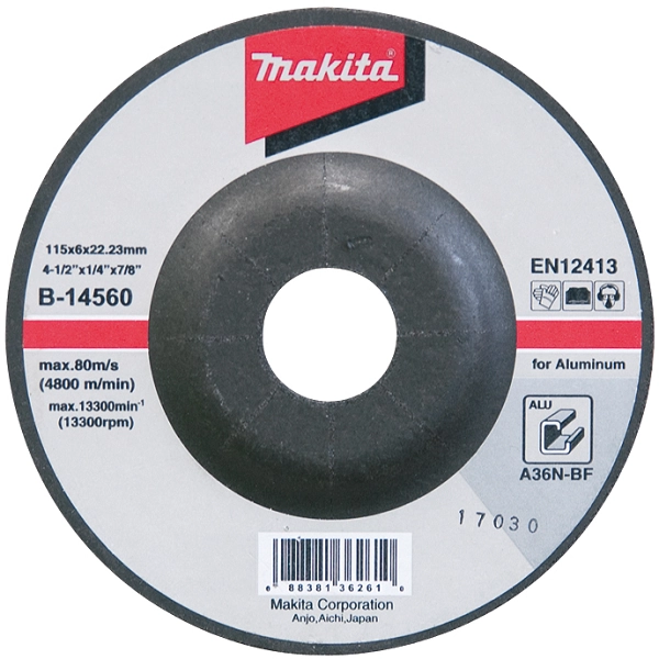Disco De Desbaste Para Aluminio 115mm 4.1/2  Makita B-14560