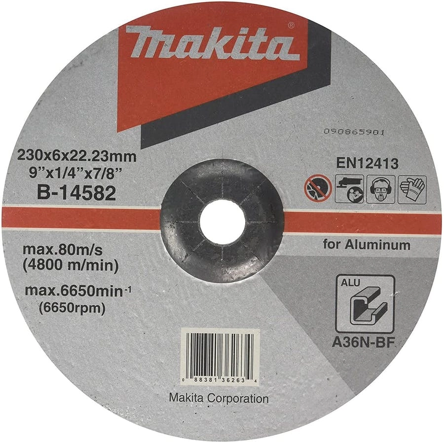 Disco De Desbaste 9  230x6.0x22mm Para Alumínio Makita B-14582