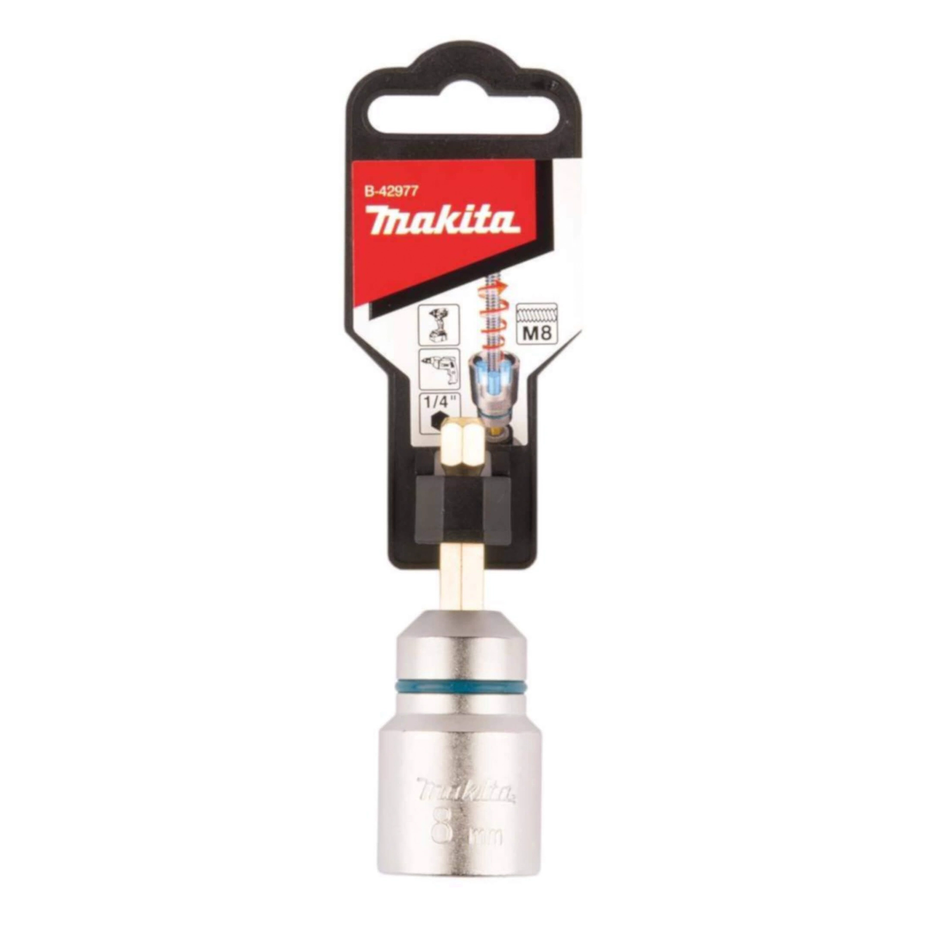 Bit Soquete de Torção 8mm 66mm Para Barra Roscada Makita