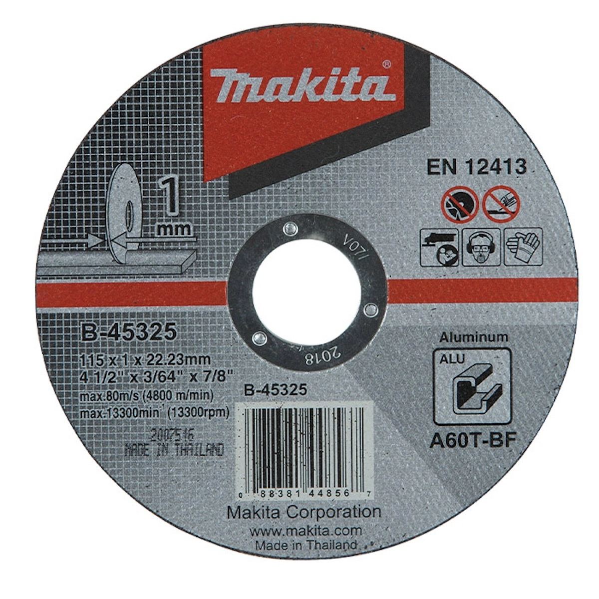 Disco Abrasivo De Corte Para Alumínio B-45325-5 Makita