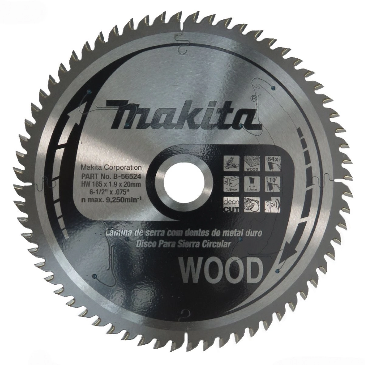 Disco Serra 165 Mm X 20 Mm B-56524 Makita