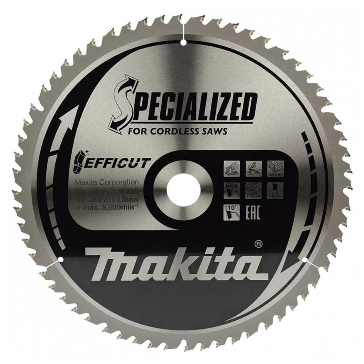 Disco De Serra Efficut 165 Mm X 20 Mm 60t B-69886 Makita