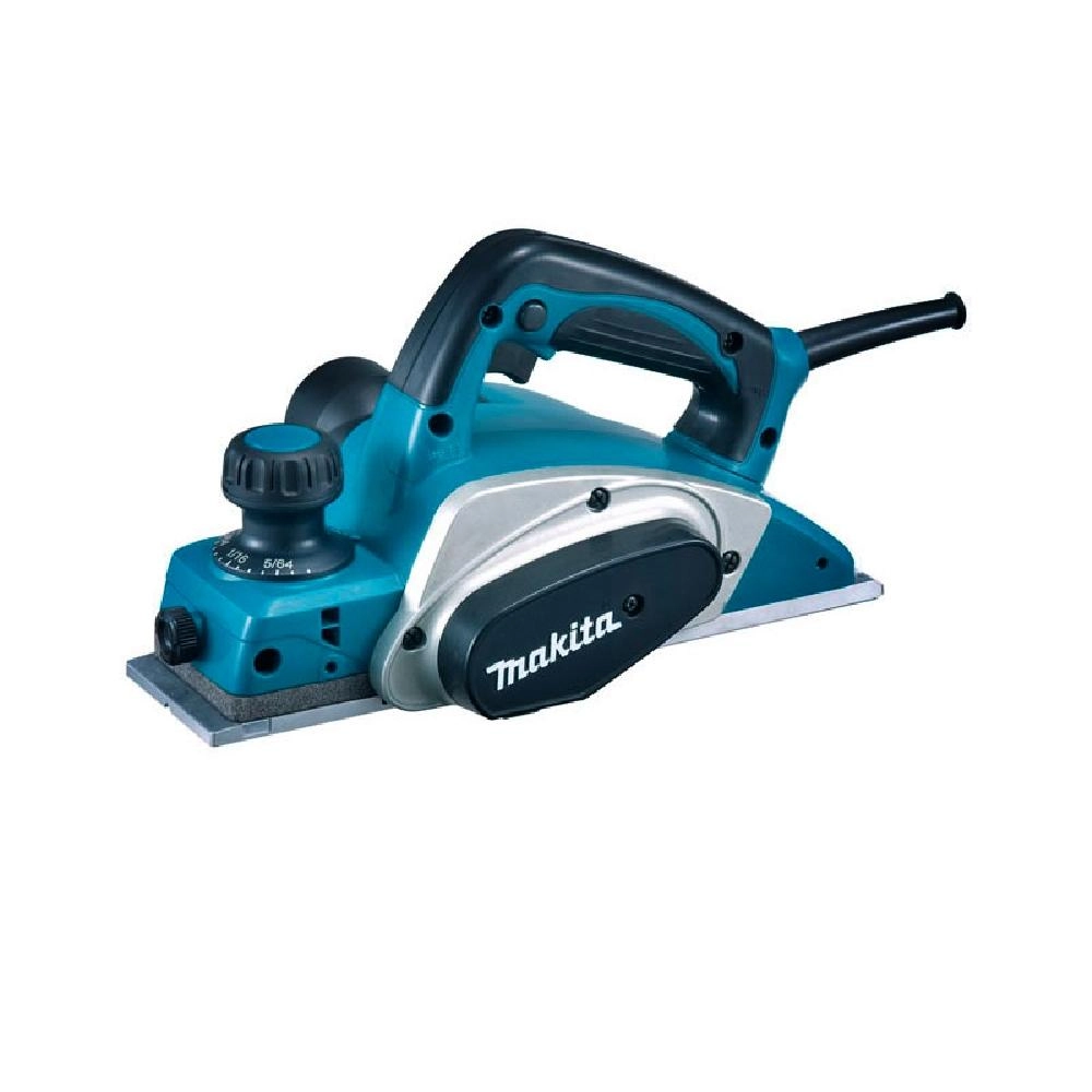 Plaina Elétrica 82mm 3-1/4 620w Com Calibrador Faca Guia Chave Soquete Madeira Kp0800 220v Makita