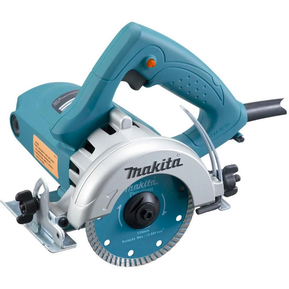 Serra Mármore 125mm 1450w 12200 Rpm Industrial Com Mangueira Cano Agua Chave 4100nh2 127 Makita