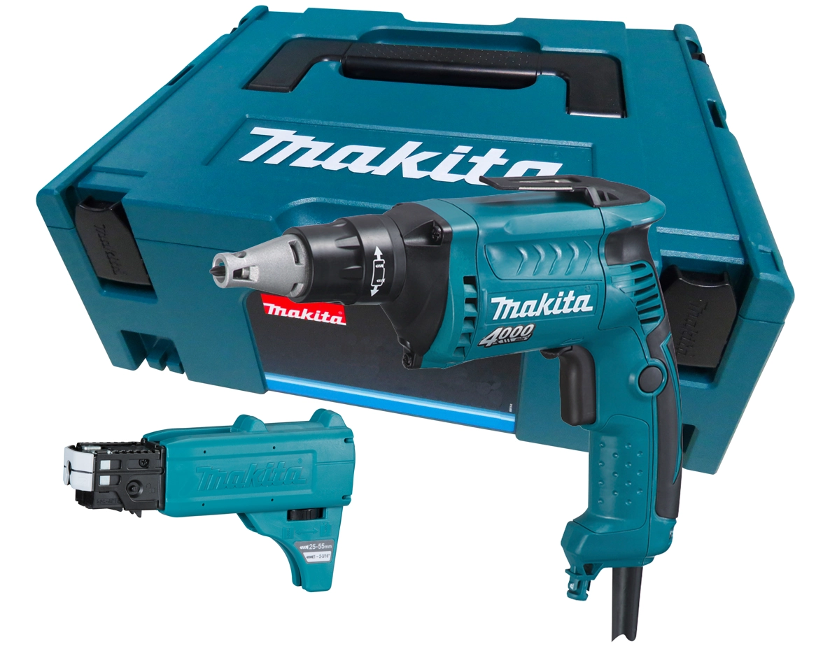 Parafusadeira Para Gesso Makita Fs4000jx2 570w Com Kit De Alimentação – Potente, Precisa E Profissio