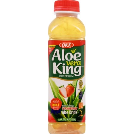 Okf | Aloe Vera King Juice Strawberry, 16.9 Ounce Pack Of 20