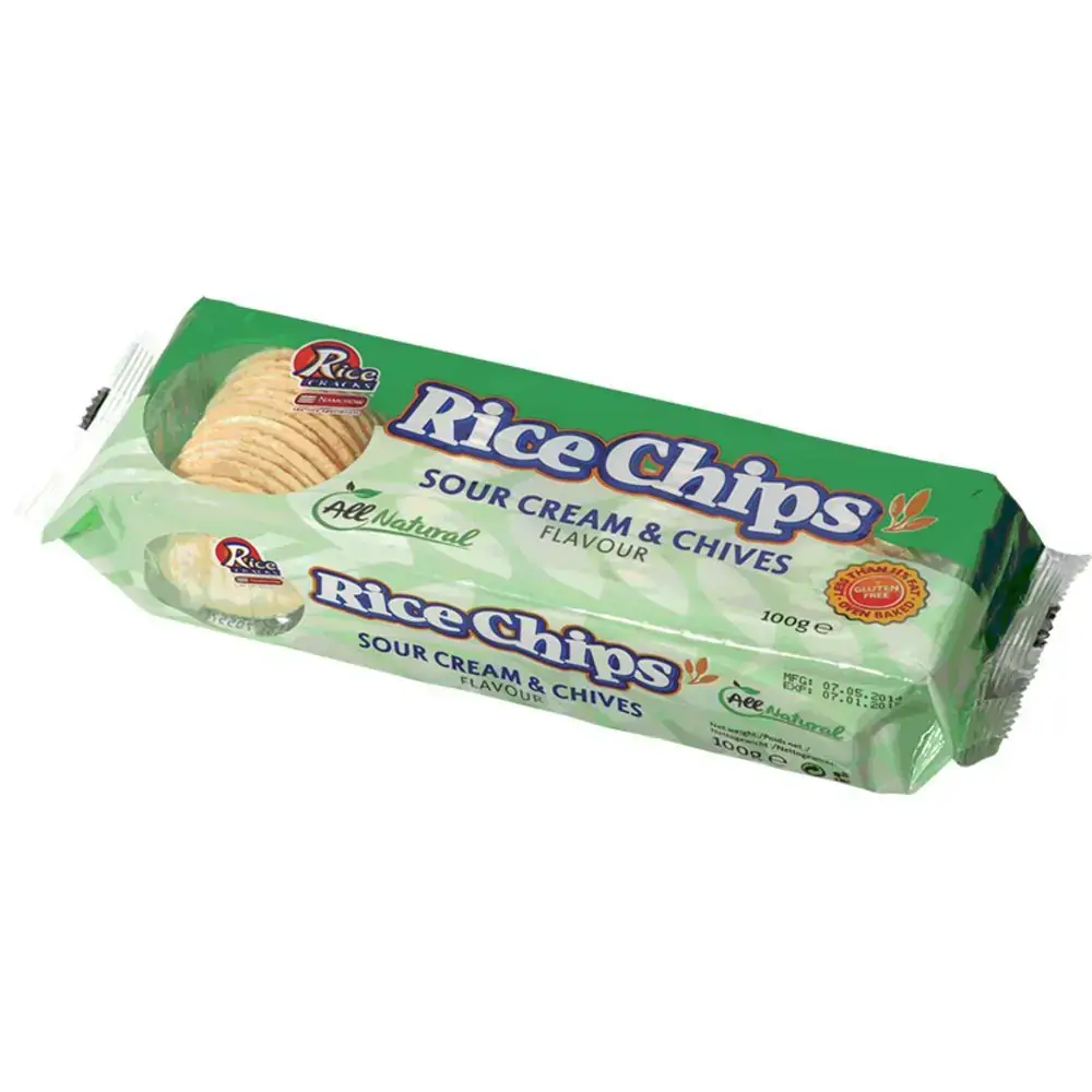 Rice Chips De Arroz Creme Azedo/cebolinha 100g