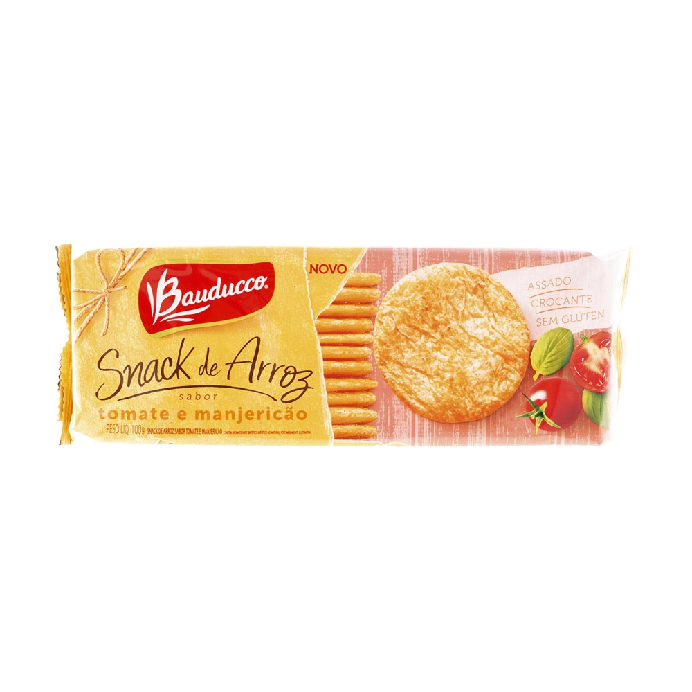 Snack Arroz Bauducco 100g Tomate/manjericao