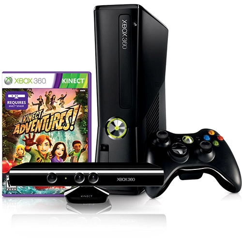 Console Oficial Xbox 4gb Kinect Sensor Jogo Kinect Adventures Controle Sem Fio Microsoft