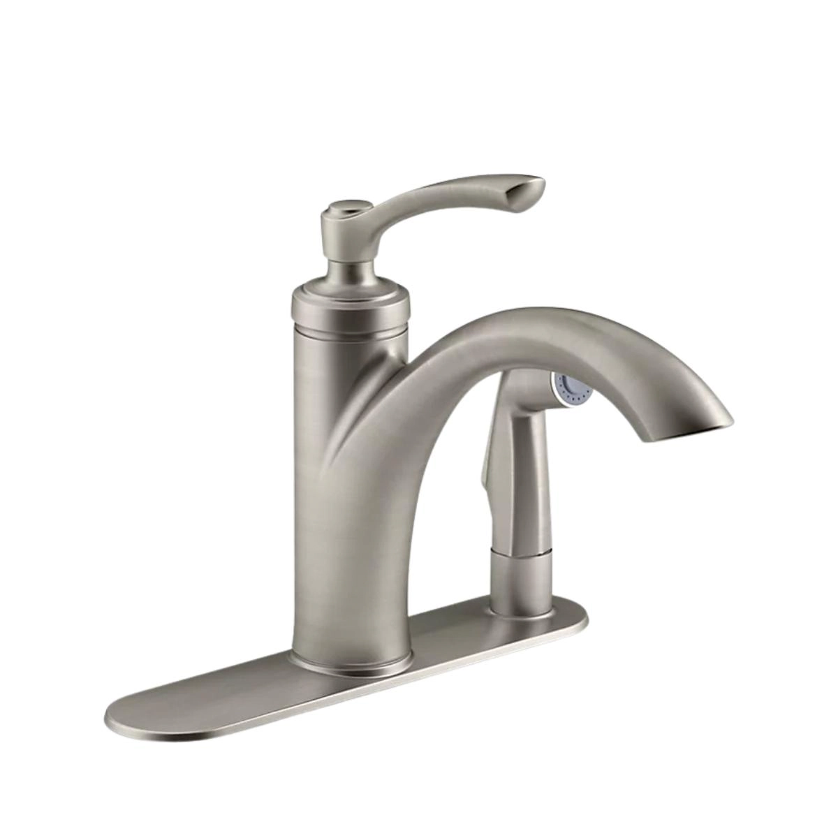 Torneira Misturador Kohler Linwood Monocomando C/ Pulverizador Lateral Para Cozinha K-r29671-vs Aço Inoxidável Vibrante