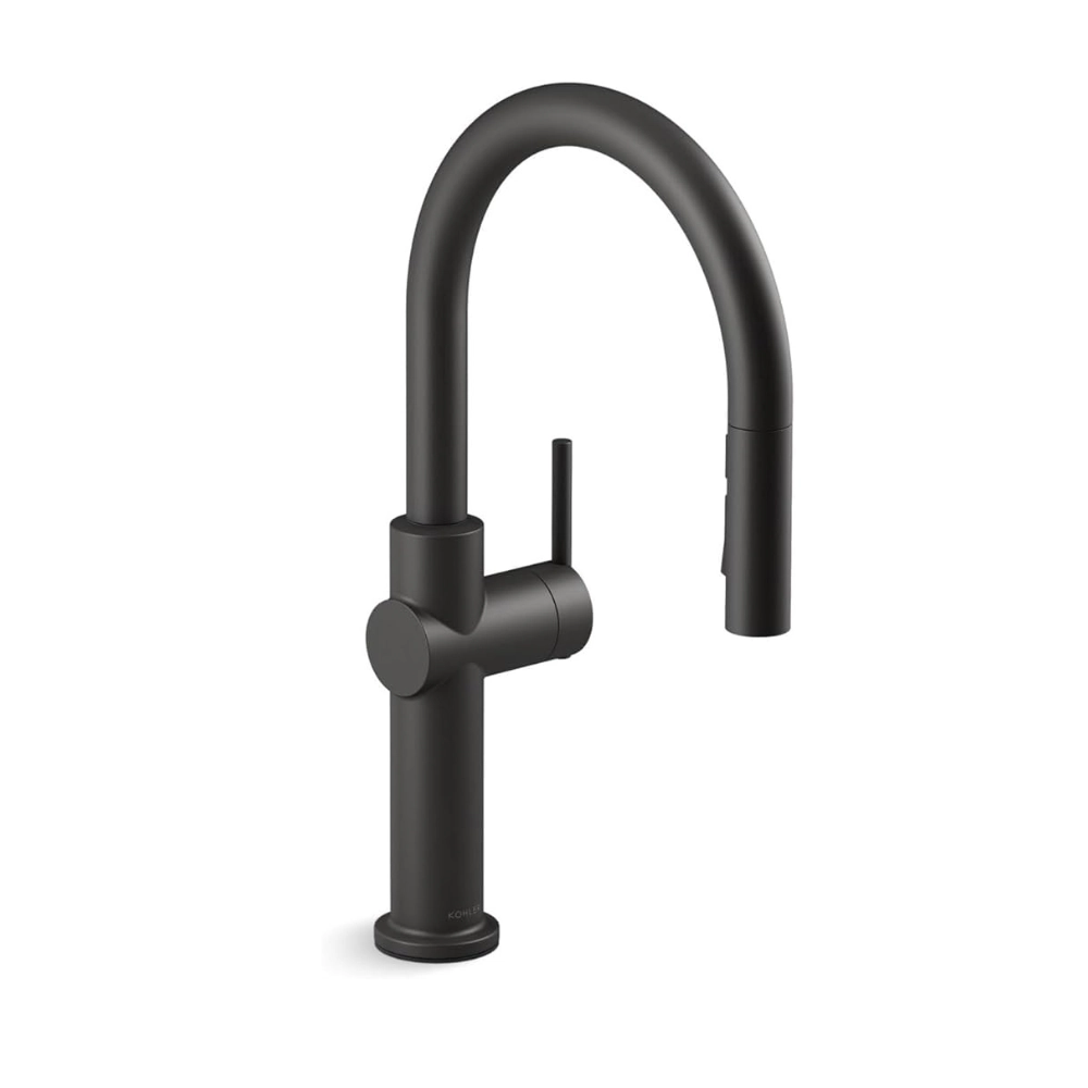 Misturador Monocomando Kohler Crue Bica Alta Com Bico Extensível 22972br Preto