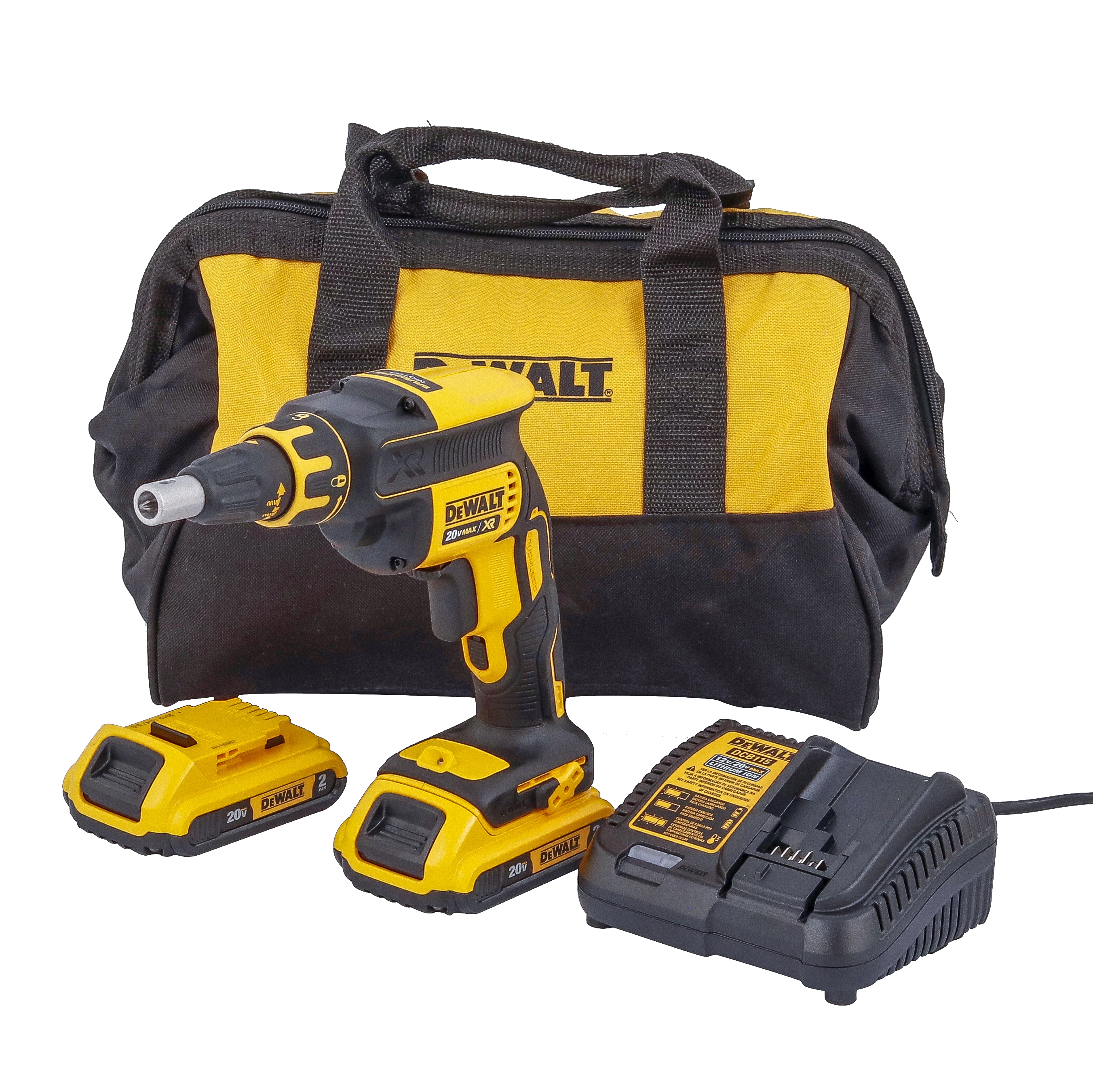 Parafusadeira a Bateria Dewalt com Bolsa Carregador e 2 Baterias 20V 1/4" DCF620D2
