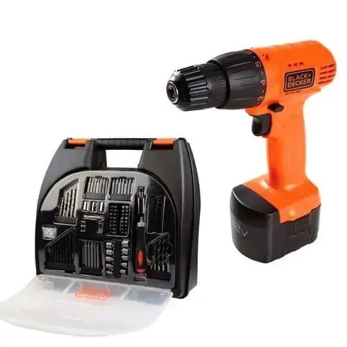 Parafusadeira / Furadeira 3/8 (10Mm) 12V 1 3Ah Bivolt Com 101 Acessórios + Maleta Black Decker