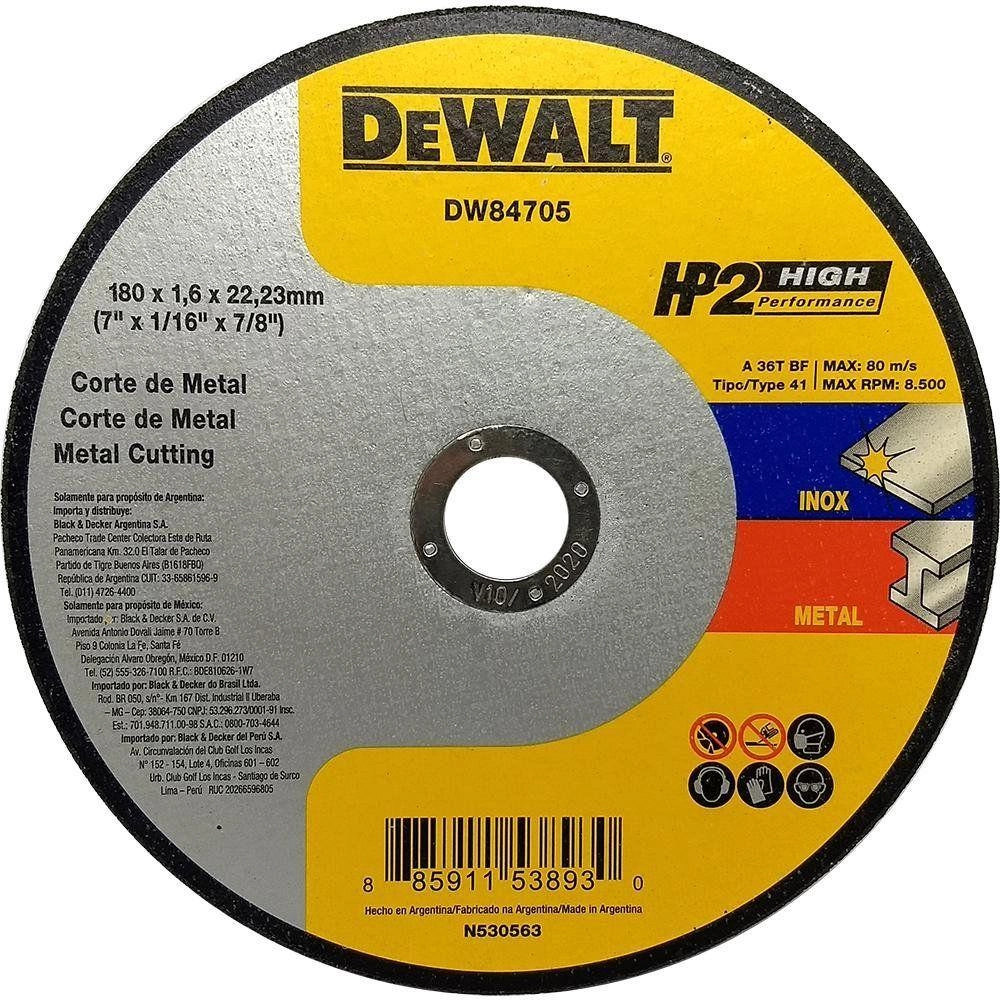 Disco De Corte Hp2 7 X 1,6 X 7/8 Dw84705