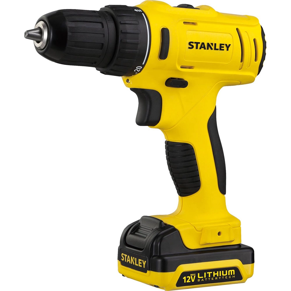 Parafusadeira Stanley de Impacto Indução com Carregador e 1 Bateria 12V 3/8 Bivolt SCD121S1-BR
