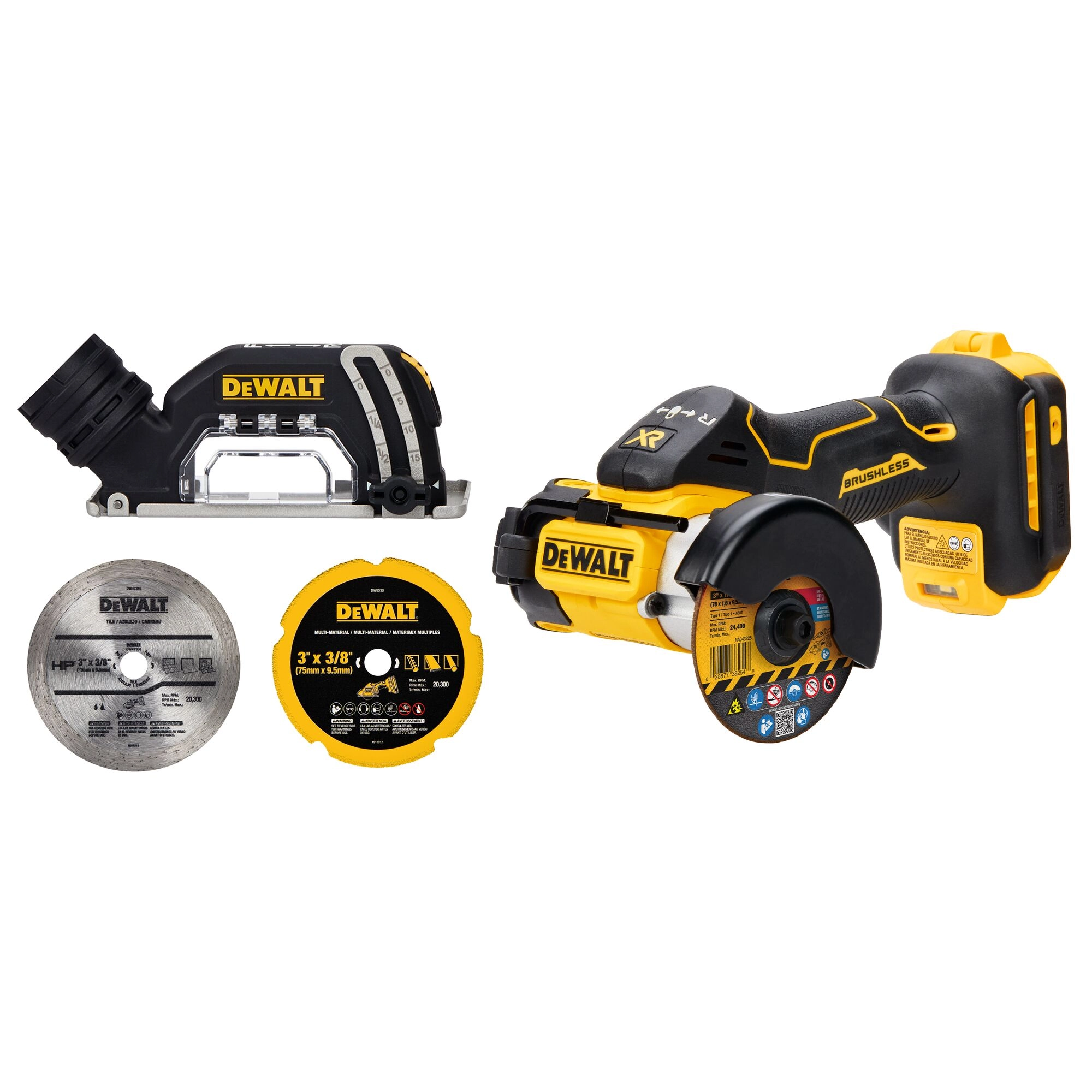 Recortadora para Acabamento Dewalt com Disco Brushless 3" 20V 550W DCS438B-B3