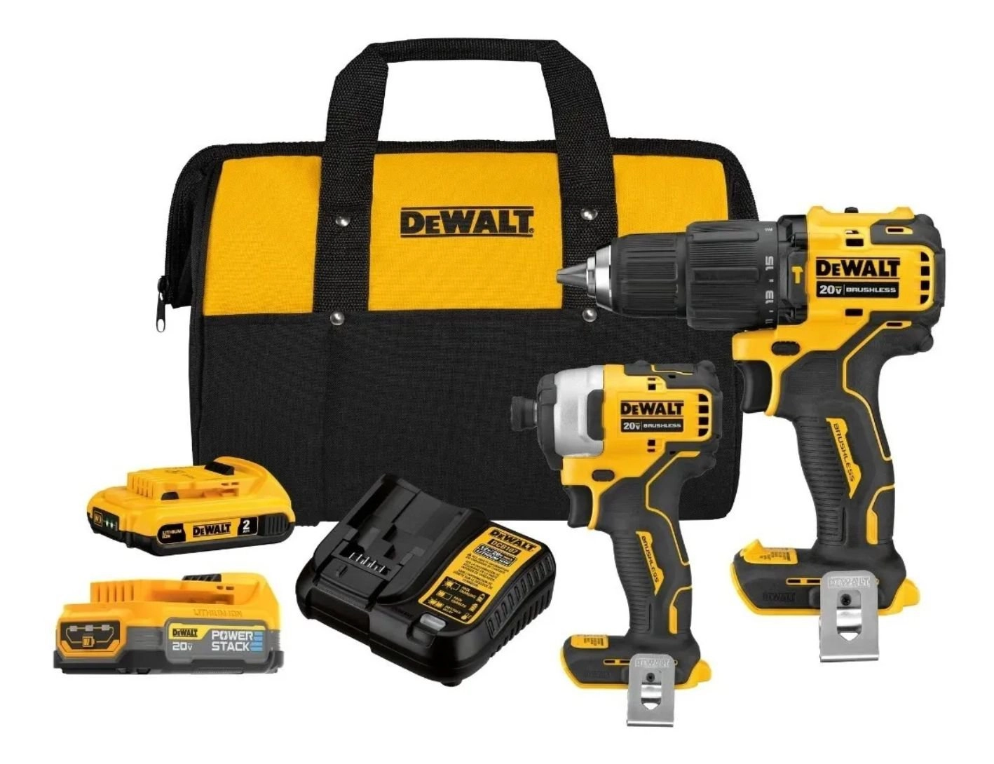 Kit Furadeira Imp Dcd709 + Parafusadeira Imp Dcf809 Dewalt + Acessórios