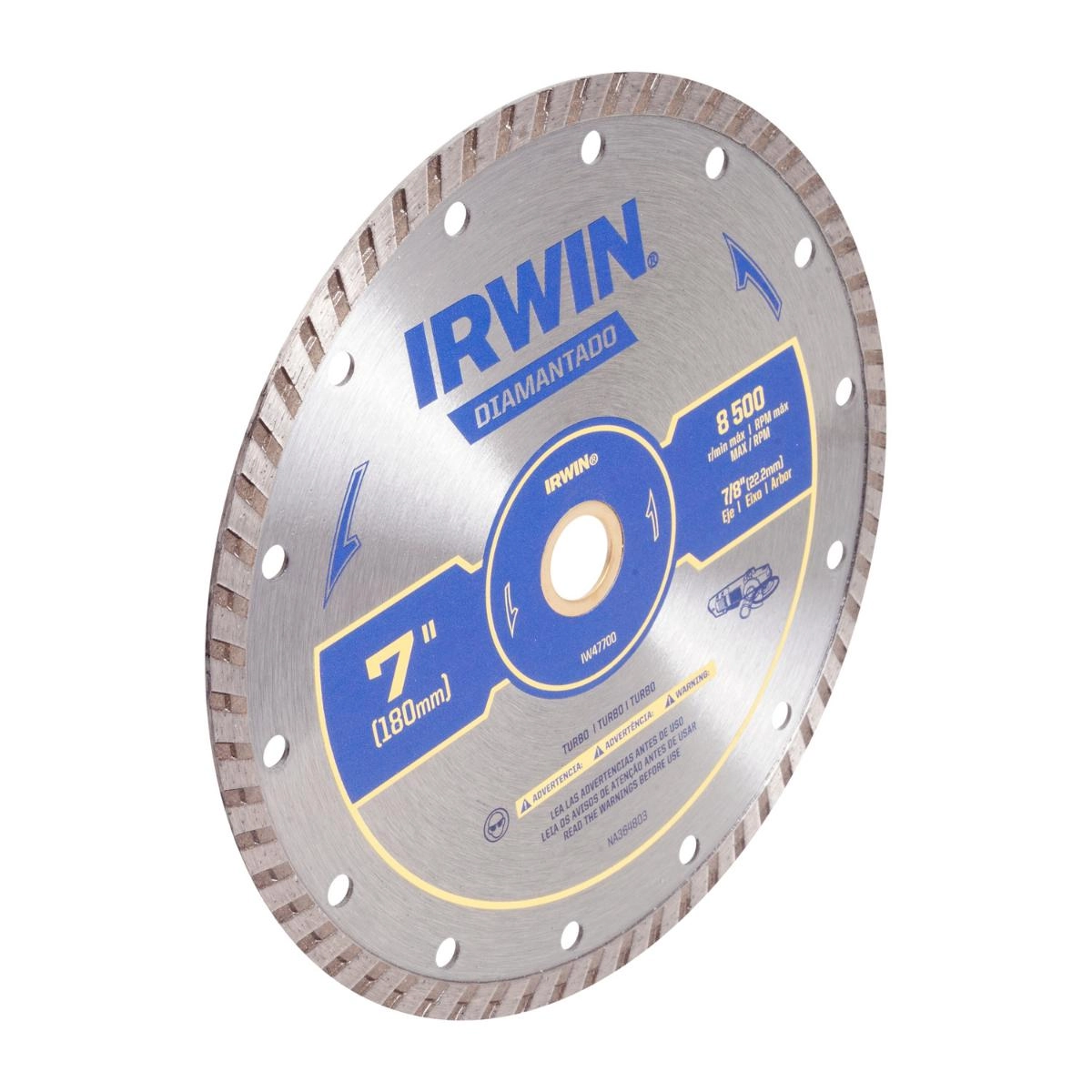 Disco Diamantado Turbo 180 Mm 2 Mm 7 X 7/8 Irwin - Iw47700