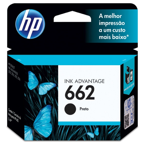 Cartucho De Tinta Hp 662 Preto Cz103ab Hp