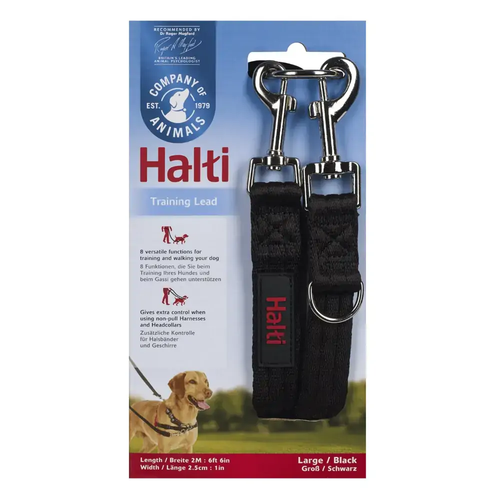 The Company Of Animals Halti Training Lead Black Large