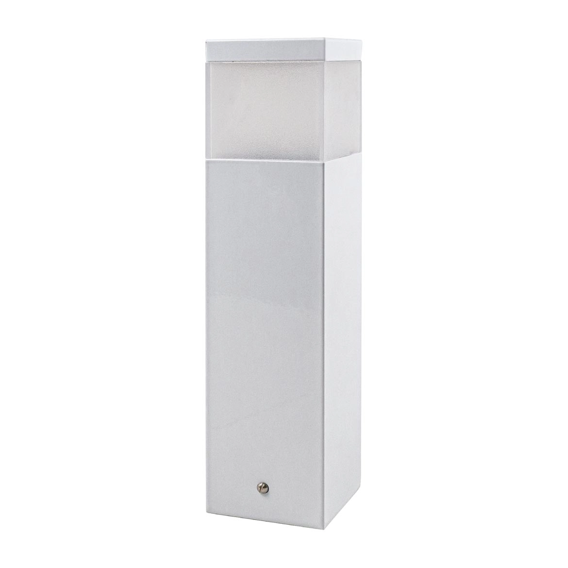 Poste Balizador 30cm P/ Jardim Em Alumínio p/ lâmpada E27 - BRANCO St1301