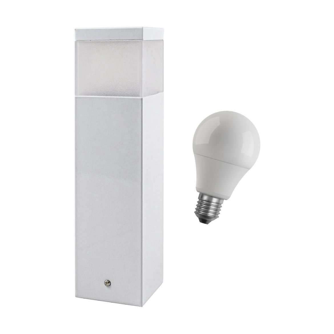 Poste Balizador 30cm P/ Jardim Em Alumínio BRANCO + LED 12W branco frio St1301