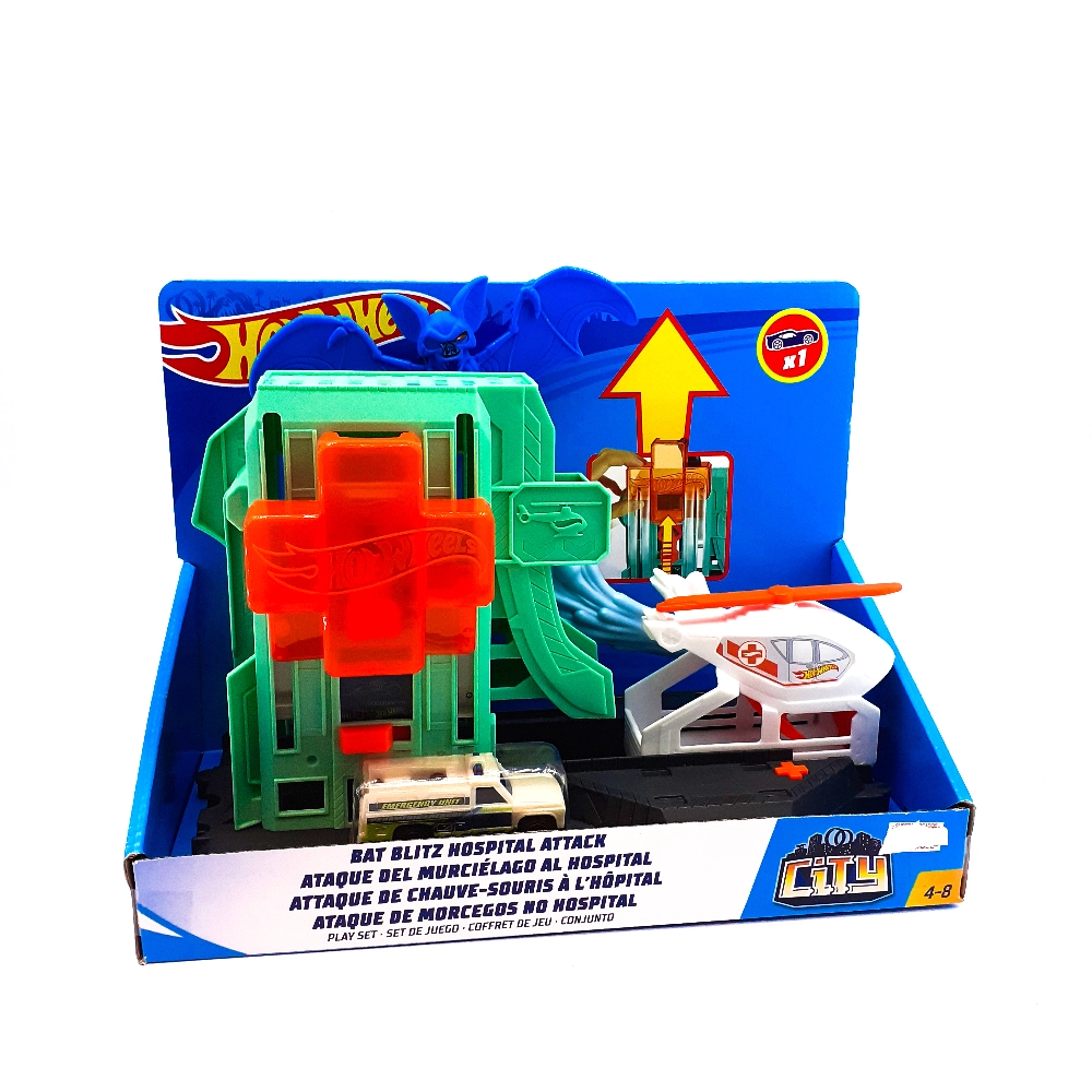 Conjunto Brinquedo Ataque Do Jacaré Na Oficina Hot Wheels City