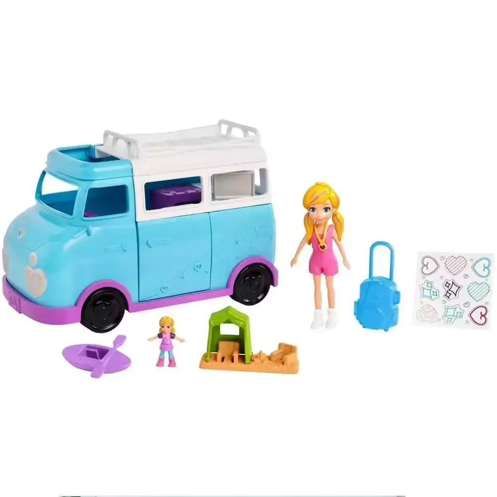 Veículo E Boneca - Polly Pocket - Glamorosa Van De Campismo