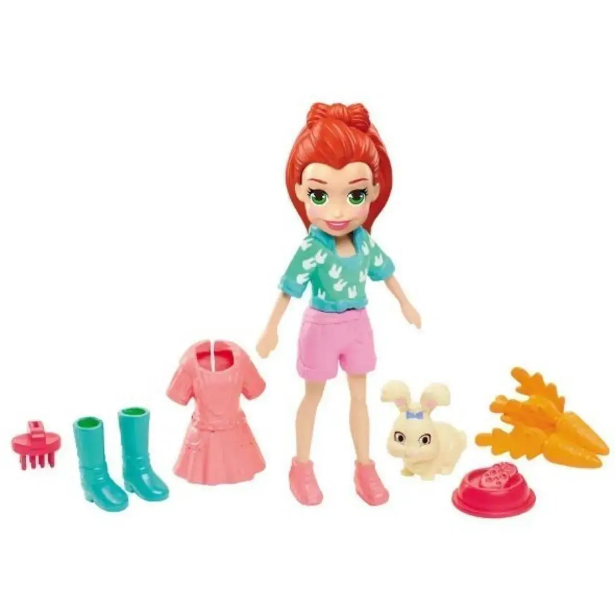 Polly Pocket - Boneca Lila e Coelhinho - Mattel
