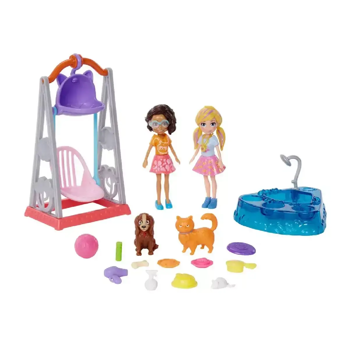 Boneca POLLY Pocket Hora De Brincar Com Mascotes Mattel